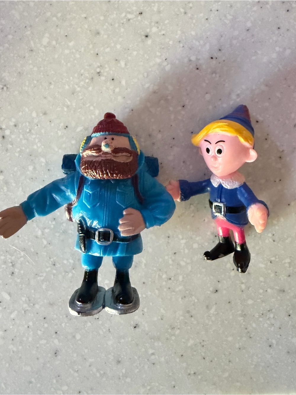 Rudolph the Rednosed Reindeer Toy Figures. Yukon Cornelius & Hermey. Christmas